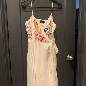 Cream Embroidered ASOS dress